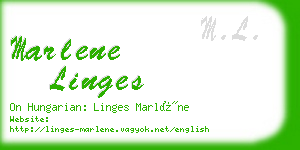marlene linges business card